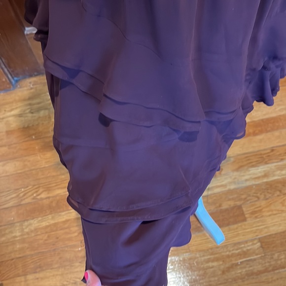 Madewell Purple and Black Ruffle Dress (Size 12) - Picture 4 of 13